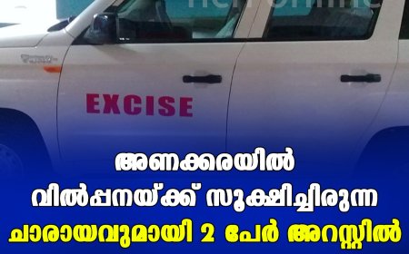 അണക്കരയില്‍ വില്‍പ്പനയ്ക്ക് സൂക്ഷിച്ചിരുന്ന ചാരായവുമായി രണ്ട് പേര്‍ അറസ്റ്റില്‍