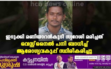 ഇടുക്കി മണിയാറന്‍കുടി സ്വദേശി മരിച്ചത്  വെസ്റ്റ്നൈല്‍ പനി ബാധിച്ച്: ആരോഗ്യവകുപ്പ് സ്ഥിരീകരിച്ചു