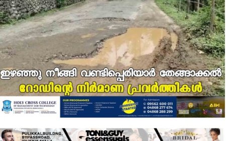 ഇഴഞ്ഞു നീങ്ങി വണ്ടിപ്പെരിയാര്‍ തേങ്ങാക്കല്‍ റോഡിന്റെ നിര്‍മാണ പ്രവര്‍ത്തികള്‍