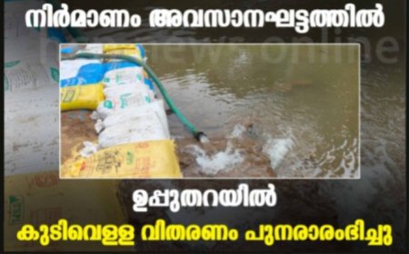 പമ്പ്ഹൗസിനു സമീപം തടയണ നിര്‍മാണം അവസാനഘട്ടത്തില്‍: ഉപ്പുതറയില്‍ കുടിവെള്ള വിതരണം പുനരാരംഭിച്ചു