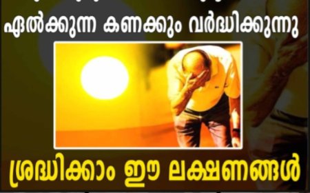 ചൂട് കൂടുന്നതോടെ സൂര്യാഘാതം ഏല്‍ക്കുന്ന കണക്കും വര്‍ദ്ധിക്കുന്നു: ശ്രദ്ധിക്കാം ഈ ലക്ഷണങ്ങള്‍