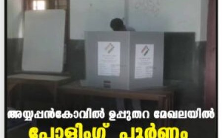 അയ്യപ്പൻകോവിൽ ഉപ്പുതറ മേഖലയിൽ പോളിംഗ്  പൂർണ്ണം 