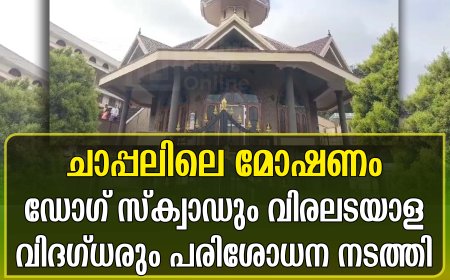 ചാപ്പലിലെ മോഷണം: ഡോഗ് സ്‌ക്വാഡും വിരലടയാള വിദഗ്ധരും പരിശോധന നടത്തി