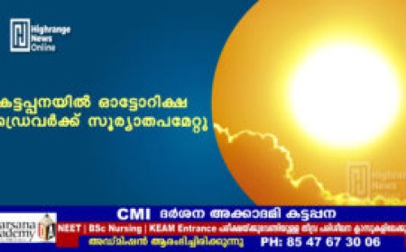 കട്ടപ്പനയില്‍ ഓട്ടോറിക്ഷ ഡ്രൈവര്‍ക്ക് സൂര്യാതപമേറ്റു