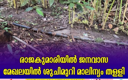 രാജകുമാരിയില്‍ ജനവാസ മേഖലയില്‍ ശുചിമുറി മാലിന്യം തള്ളി