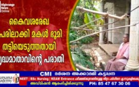 കൈവശരേഖ പേരിലാക്കി മകള്‍ ഭൂമി തട്ടിയെടുത്തതായി വൃദ്ധമാതാവിന്റെ പരാതി