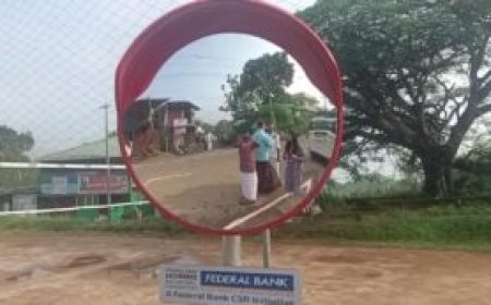 ഉപ്പുതറ  വളകോട്  ജംഗ്ഷനിൽ കോൺവെക്സ് മിറർ