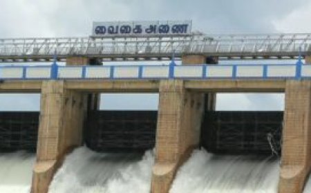 വൈഗയിൽ നിന്നും മധുര കൃഷി ഭൂമികളിലേയ്ക്ക് വെള്ളം തുറന്നു വിട്ടു : സെക്കന്റിൽ 900 ഘനയടി