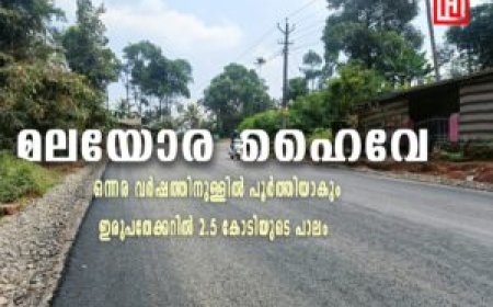 ഇരുപതേക്കറില്‍ 2.5 കോടിയുടെ പുതിയ പാലം     ഒന്നര വര്‍ഷത്തിനുള്ളില്‍  മലയോര ഹൈവേ പൂര്‍ത്തിയാകും