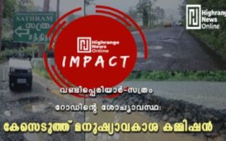 വണ്ടിപ്പെരിയാര്‍-സത്രം റോഡിന്റെ ശോച്യാവസ്ഥ: കേസെടുത്ത് മനുഷ്യാവകാശ കമ്മിഷന്‍