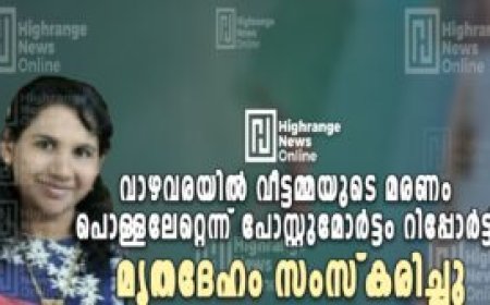 വാഴവരയിൽ വീട്ടമ്മയുടെ മരണം പൊള്ളലേറ്റെന്ന് പോസ്റ്റുമോർട്ടം റിപ്പോർട്ട്: മൃതദേഹം സംസ്കരിച്ചു: ശരീരത്തിന്റെ 76 ശതമാനം പൊള്ളലേറ്റു