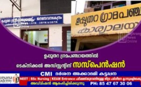 ഉപ്പുതറ പഞ്ചായത്ത്‌ ടെക്നിക്കൽ അസിസ്റ്റന്റിന് സസ്പെന്ഷന്‍