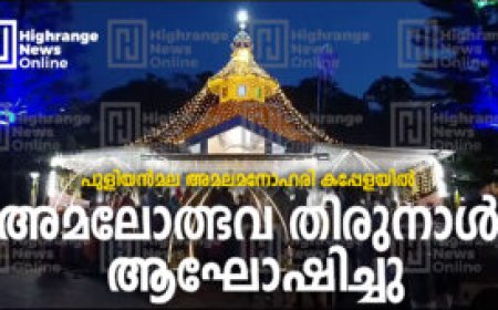 പുളിയന്‍മല അമലമനോഹരി കപ്പേളയില്‍ അമലോത്ഭവ തിരുനാള്‍ ആഘോഷിച്ചു