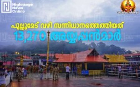 പുല്ലുമേട് വഴി സന്നിധാനത്തെത്തിയത് 13,270 തീര്‍ഥാടകര്‍