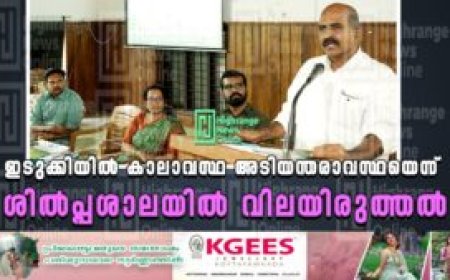 ഇടുക്കിയില്‍ കാലാവസ്ഥ അടിയന്തരാവസ്ഥയെന്ന് ശില്‍പ്പശാലയില്‍ വിലയിരുത്തല്‍