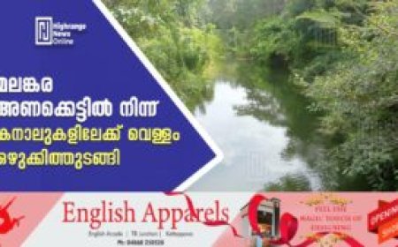 മലങ്കര അണക്കെട്ടില്‍ നിന്ന് കനാലുകളിലേക്ക് വെള്ളം ഒഴുക്കിത്തുടങ്ങി