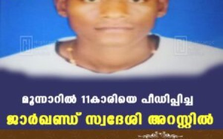 മൂന്നാറില്‍ 11കാരിയെ പീഡിപ്പിച്ച ജാര്‍ഖണ്ഡ് സ്വദേശി അറസ്റ്റില്‍