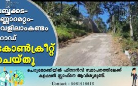 ലബ്ബക്കട- മണ്ണാറമറ്റം- വെളിലാംകണ്ടം റോഡ് കോണ്‍ക്രീറ്റ് ചെയ്തു