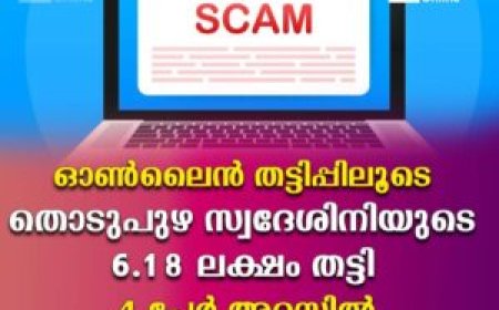 ഓണ്‍ലൈന്‍ തട്ടിപ്പിലൂടെ തൊടുപുഴ സ്വദേശിനിയുടെ 6.18 ലക്ഷം തട്ടി: 4 പേര്‍ അറസ്റ്റില്‍