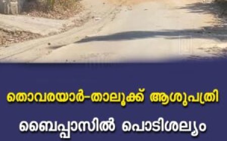 തൊവരയാര്‍- താലൂക്ക് ആശുപത്രി ബൈപ്പാസില്‍ പൊടിശല്യം