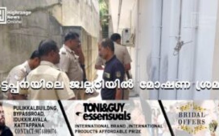 കട്ടപ്പനയിലെ ജ്വല്ലറിയിൽ മോഷണ ശ്രമം