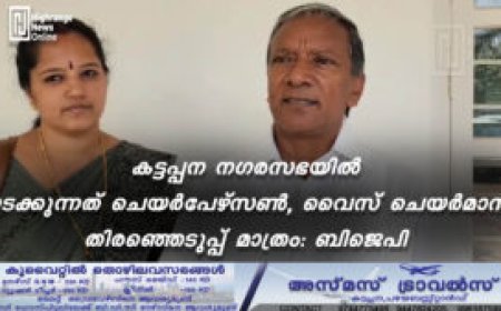 കട്ടപ്പന നഗരസഭയില്‍ നടക്കുന്നത് ചെയര്‍പേഴ്‌സണ്‍, വൈസ് ചെയര്‍മാന്‍ തിരഞ്ഞെടുപ്പ് മാത്രം: ബിജെപി
