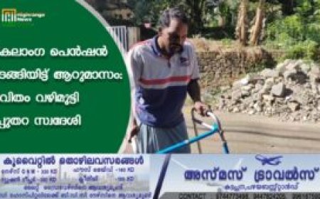 വികലാംഗ പെന്‍ഷന്‍ മുടങ്ങിയിട്ട് ആറുമാസം: ജീവിതം വഴിമുട്ടി ഉപ്പതറ സ്വദേശി