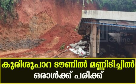 കുരിശുപാറ ടൗണില്‍ മണ്ണിടിച്ചില്‍ ഒരാള്‍ക്ക് പരിക്ക്