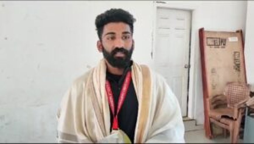 ഹരീഷ് വിജയന് ജന്മ നാടിന്റെ  സ്വീകരണം