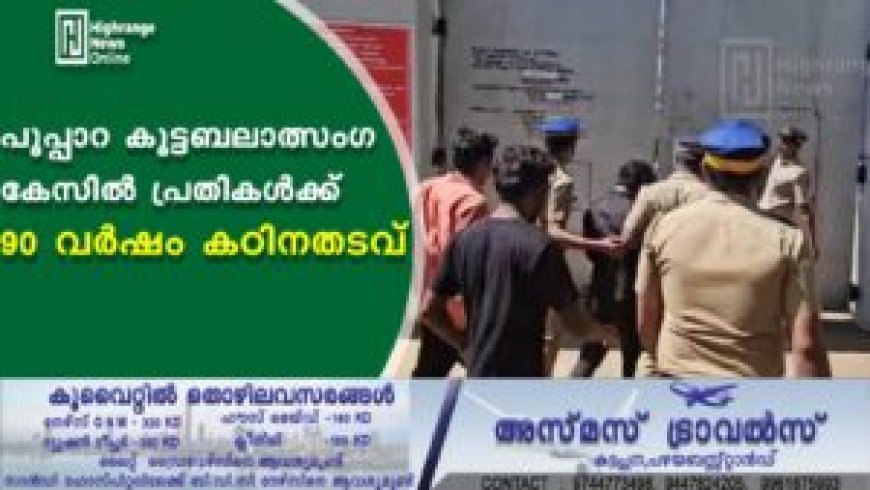പൂപ്പാറ കൂട്ടബലാത്സംഗ കേസിൽ പ്രതികൾക്ക് 90 വർഷം കഠിനതടവ്