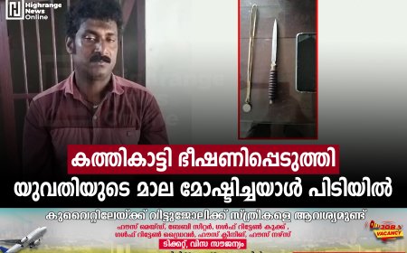 കത്തികാട്ടി ഭീഷണിപ്പെടുത്തി യുവതിയുടെ മാല മോഷ്ടിച്ചയാള്‍ പിടിയില്‍