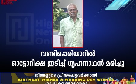 വണ്ടിപ്പെരിയാറില്‍ ഓട്ടോറിക്ഷ ഇടിച്ച് ഗൃഹനാഥന്‍ മരിച്ചു