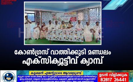 കോണ്‍ഗ്രസ് വാത്തിക്കുടി മണ്ഡലം എക്‌സിക്യൂട്ടീവ് ക്യാമ്പ് 
