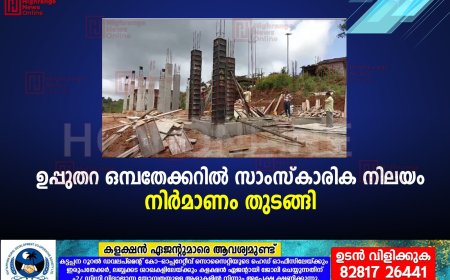 ഉപ്പുതറ ഒമ്പതേക്കറില്‍ സാംസ്‌കാരിക നിലയം നിര്‍മാണം തുടങ്ങി 