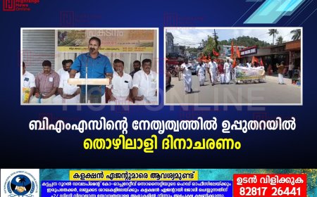 ബിഎംഎസിന്റെ നേതൃത്വത്തില്‍ ഉപ്പുതറയില്‍ തൊഴിലാളി ദിനാചരണം 