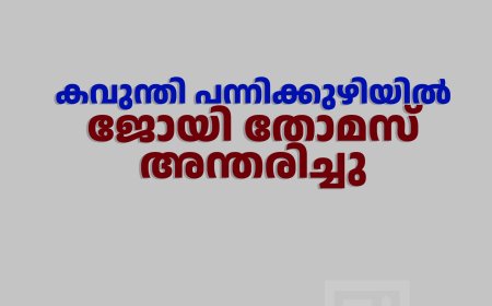 കവുന്തി പന്നിക്കുഴിയിൽ ജോയി തോമസ്  അന്തരിച്ചു