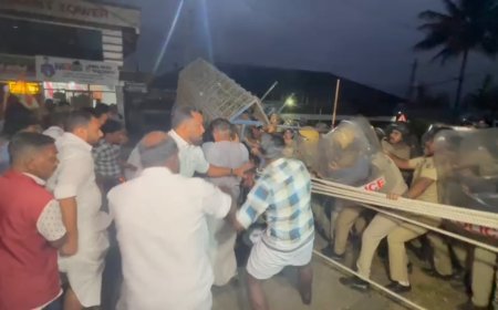 കട്ടപ്പനയില്‍ യൂത്ത് കോണ്‍ഗ്രസ് പൊലീസ് സ്റ്റേഷന്‍ മാര്‍ച്ചില്‍ സംഘര്‍ഷം