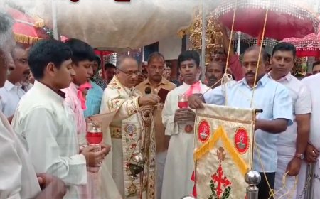 ഉപ്പുതറ സെന്റ് മേരീസ് ഫൊറോന പള്ളി തിരുനാളിന് കൊടിയേറി 