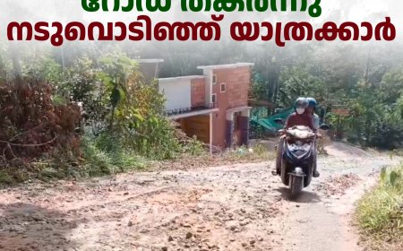 ലബ്ബക്കട- വെള്ളിലാംകണ്ടം റോഡ് തകര്‍ന്നു: നടുവൊടിഞ്ഞ് യാത്രക്കാര്‍