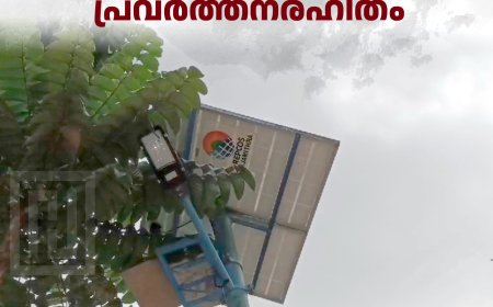 ആനക്കുഴിയില്‍ പഞ്ചായത്ത് സ്ഥാപിച്ച മിനി സോളാര്‍ ഹൈമാസ്റ്റ് ലൈറ്റ് പ്രവര്‍ത്തനരഹിതം 