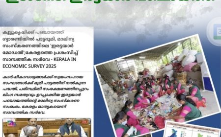 കേന്ദ്ര ബജറ്റിനുമുന്നോടിയായി പ്രകാശനം ചെയ്ത സാമ്പത്തിക സര്‍വേ റിപ്പോര്‍ട്ടില്‍ ഇടംനേടി ഇരട്ടയാര്‍ പഞ്ചായത്ത്