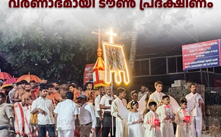 കട്ടപ്പന സെന്റ് ജോര്‍ജ് പള്ളി തിരുനാള്‍: വര്‍ണാഭമായി ടൗണ്‍ പ്രദക്ഷിണം