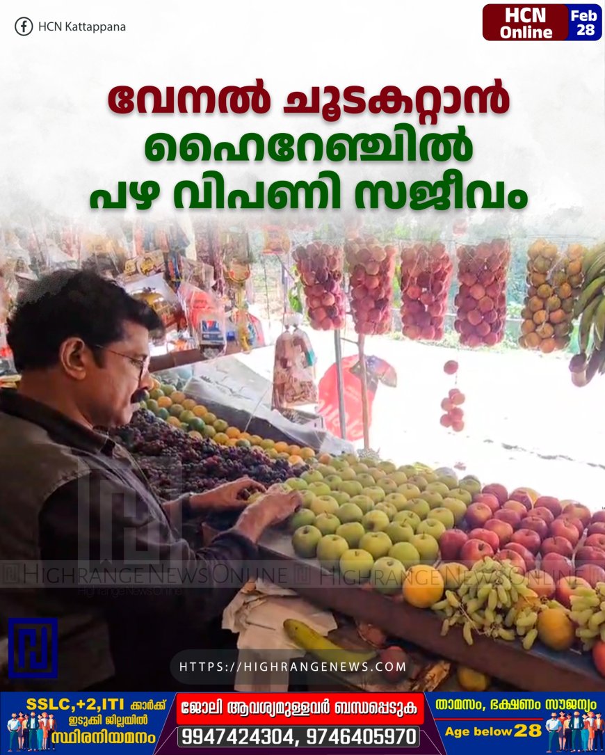 വേനല് ചൂടകറ്റാന് ഹൈറേഞ്ചില് പഴ വിപണി സജീവം