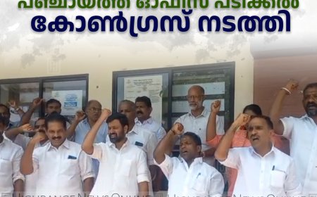 വണ്ടന്‍മേട് പഞ്ചായത്ത് ഓഫീസ് പടിക്കല്‍ കോണ്‍ഗ്രസ് നടത്തി 