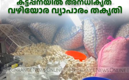 നഗരസഭയുടെ നിരോധനം ജലരേഖയായി: കട്ടപ്പനയിൽ അനധികൃത വഴിയോര വ്യാപാരം തകൃതി