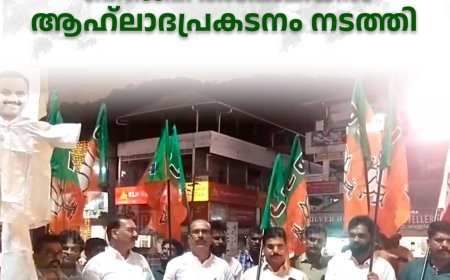 വഖഫ് നിയമം: ബിജെപി അടിമാലിയില്‍ ആഹ്ലാദപ്രകടനം നടത്തി 