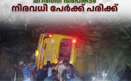 വാഗമണ്ണിൽ  കോളേജ് ബസ് താഴ്ചയിലേക്ക് മറിഞ്ഞ് അപകടം: നിരവധി പേർക്ക് പരിക്ക് 