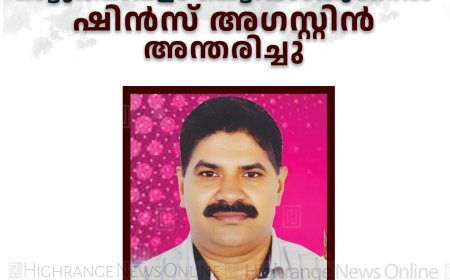 മാട്ടുത്താവളം ചെട്ടിയാംകുന്നേല്‍ ഷിന്‍സ് അഗസ്റ്റിന്‍ അന്തരിച്ചു