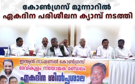 കോണ്‍ഗ്രസ് മൂന്നാറില്‍ ഏകദിന പരിശീലന ക്യാമ്പ് നടത്തി 