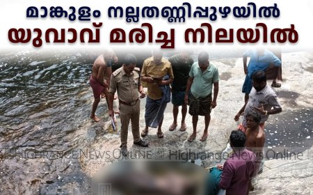 മാങ്കുളം നല്ലതണ്ണിപ്പുഴയില്‍ യുവാവ് മരിച്ച നിലയില്‍